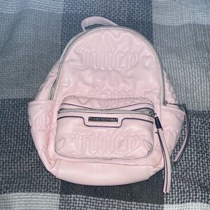 Juicy Couture Light Pink Quilted Backpack